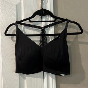 Black Lace Detail Women's Bralette